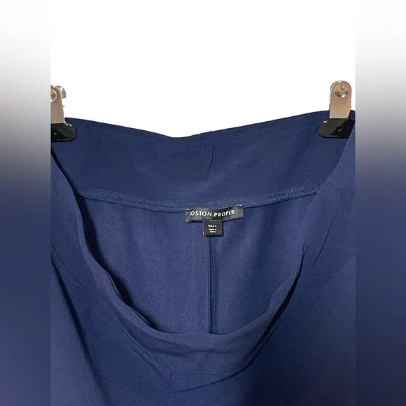 Boston Proper Beyond Travel High-Rise pants, Women’s L, in Navy Blue - Picture 2 of 3